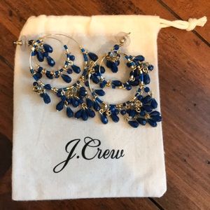 Cobalt beaded boys earrings